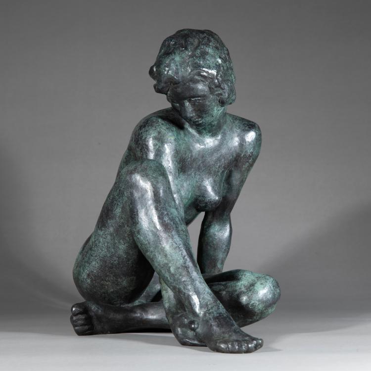 Hauptbild zu Objekt, 'Beschaulichkeit', 1924, Fritz Klimsch, H. Noack Berlin, 