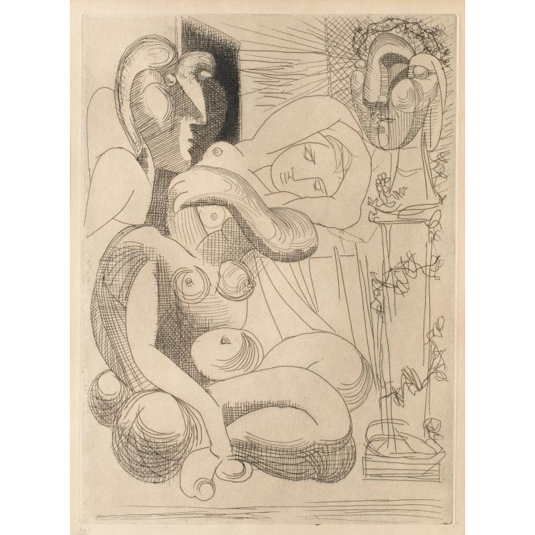 Hauptbild zu Objekt, 'Dormeuse et Sculptures', 1933, Pablo Picasso, 
