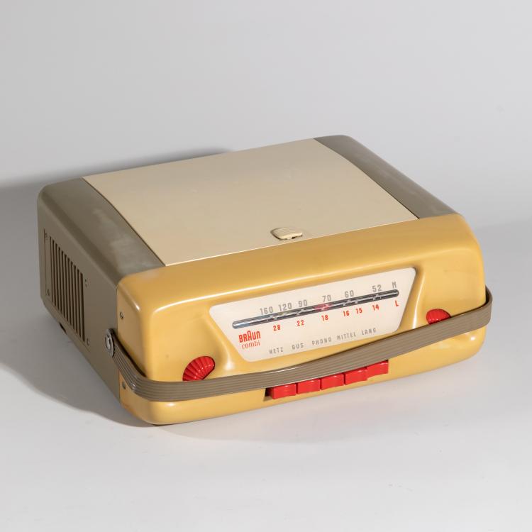 Hauptbild zu Objekt, Tragbare Radio Phono Kombination Modell Combi, Wilhelm Wagenfeld, Braun AG, Frankfurt am Main, K-18 423