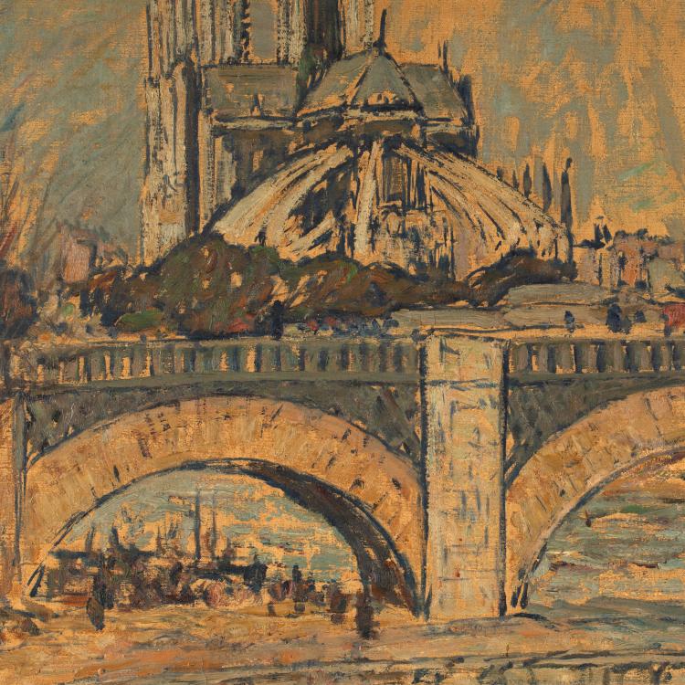 Bild 3 zu Objekt, Paris &ndash; Blick auf Notre Dame &uuml;ber die Br&uuml;cke 'Pont de la Tournelle', um 1911, 