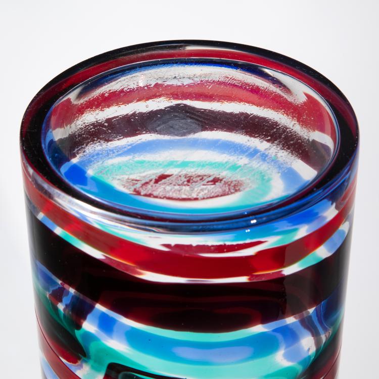 Bild 4 zu Objekt, Hohe Vase Modell A fasce di colore, Fulvio Bianconi, Venini, Murano, 