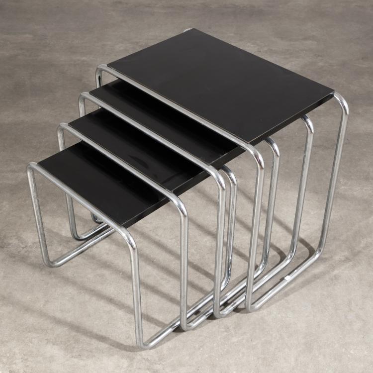 Bild 1 zu Objekt, 4 Satztische Modell B9, Marcel Breuer, Basler Eisenm&ouml;belfabrik AG, Sissach, K-18 380