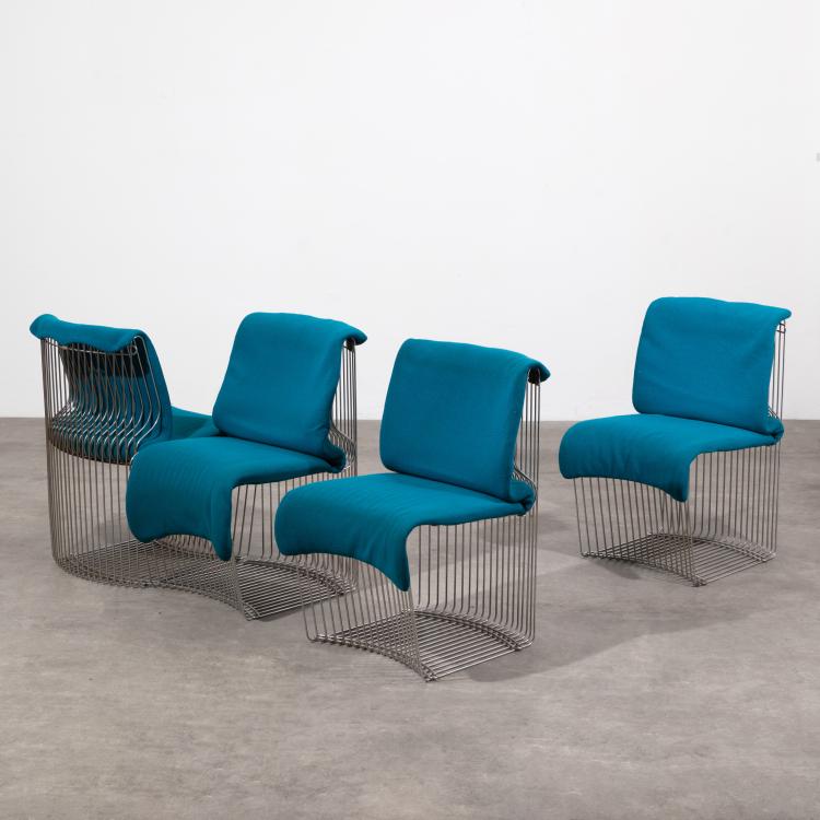Hauptbild zu Objekt, 4 Sessel Modell Pantonova, Verner Panton, Fritz Hansen, Aller&oslash;d, K-18 541