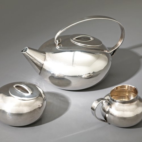 Lino Sabattini, Tea service Boule for Christofle, around 1955