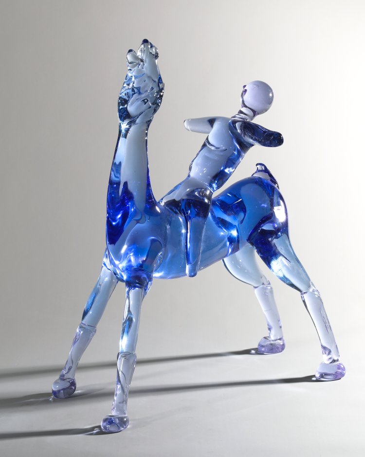 Hauptbild zu Objekt, Ermanno Nason, Gino Cenedese, Cavaliere, Omaggio a Marino Marini, Gino Cenedese, Murano, K-13 73