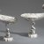 Pair of German silver bowls with fish