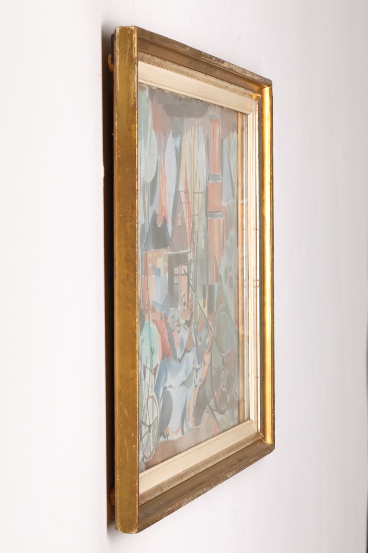 Bild 4 zu Objekt, Ludwig Gabriel Schrieber, Nach einer D&uuml;sseldorfer Bombennacht, Watercolor on paper, K-13 197