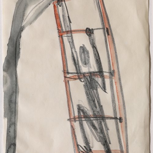 Karl Horst Hödicke*, Bleistift/ Aquarell auf Papier