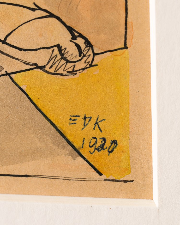 Bild 2 zu Objekt, Edmund Daniel Kinzinger. Zwei Italienerinnen auf dem Altan, watercolor, K-13 186