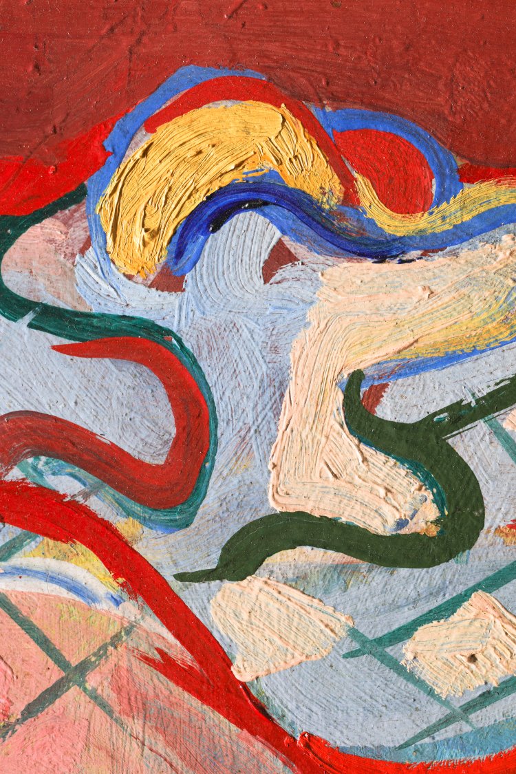 Bild 3 zu Objekt, Edmund Daniel Kinzinger, Nude in Rea, Oil on hardboard, K-13 187