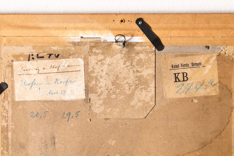 Bild 4 zu Objekt, Ludwig von Hofmann. Street in Corfu. 1907. Pastel, K-13 190