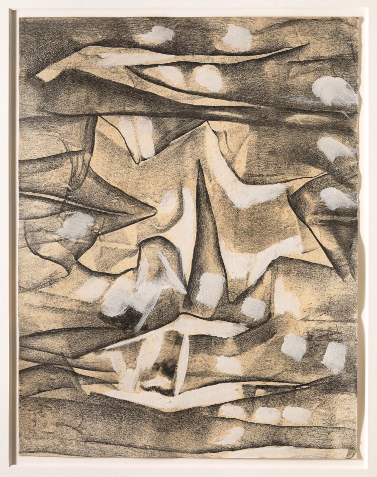 Hauptbild zu Objekt, Herbert Zangs*, Kohlezeichnung/ Mischtechnik, 1958. Abb. WVZ Martelaere, K-13 231