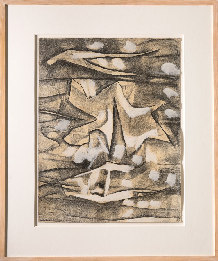 Bild 1 zu Objekt, Herbert Zangs*, Kohlezeichnung/ Mischtechnik, 1958. Abb. WVZ Martelaere, K-13 231