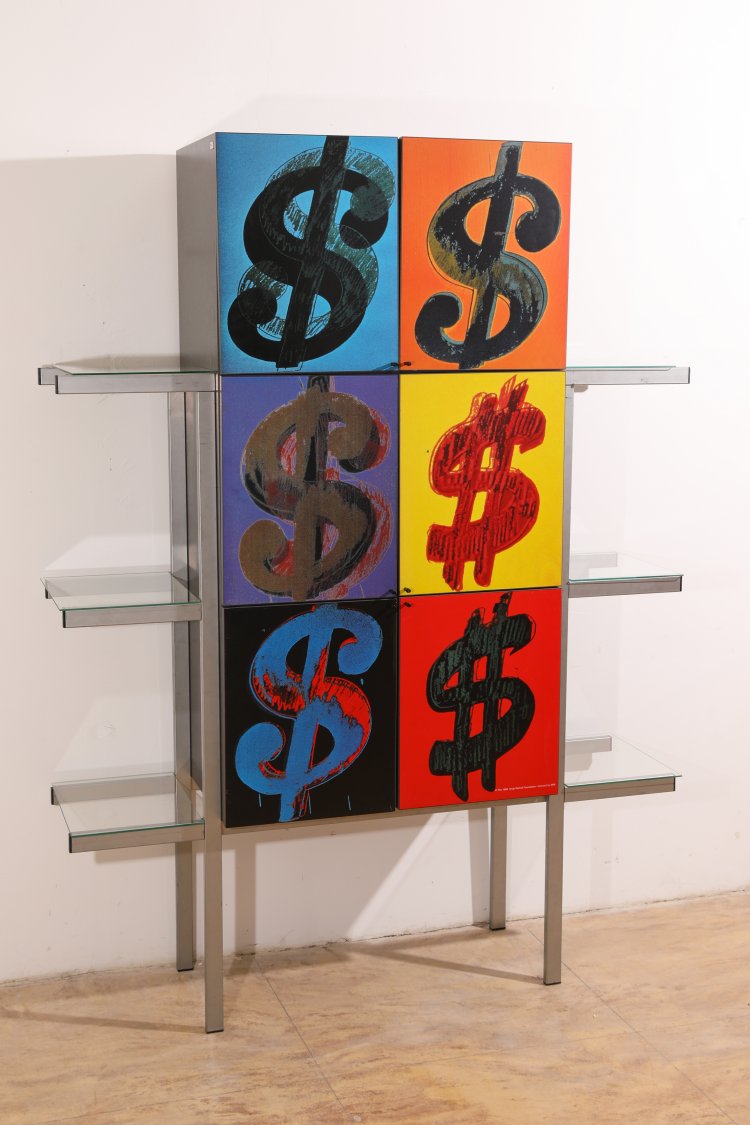 Hauptbild zu Objekt, Andy Warhol, hb Collection, limited Shelf Cabinet Motif U. S. Dollar Sign 1982, hb Collection, K-13 519