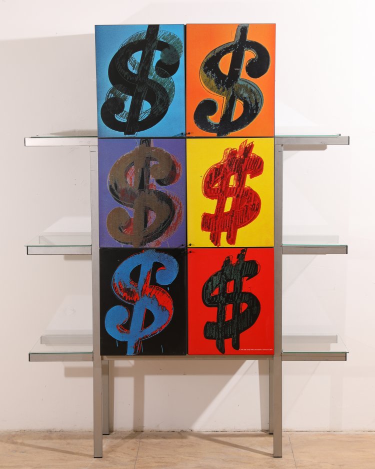 Bild 1 zu Objekt, Andy Warhol, hb Collection, limited Shelf Cabinet Motif U. S. Dollar Sign 1982, hb Collection, K-13 519