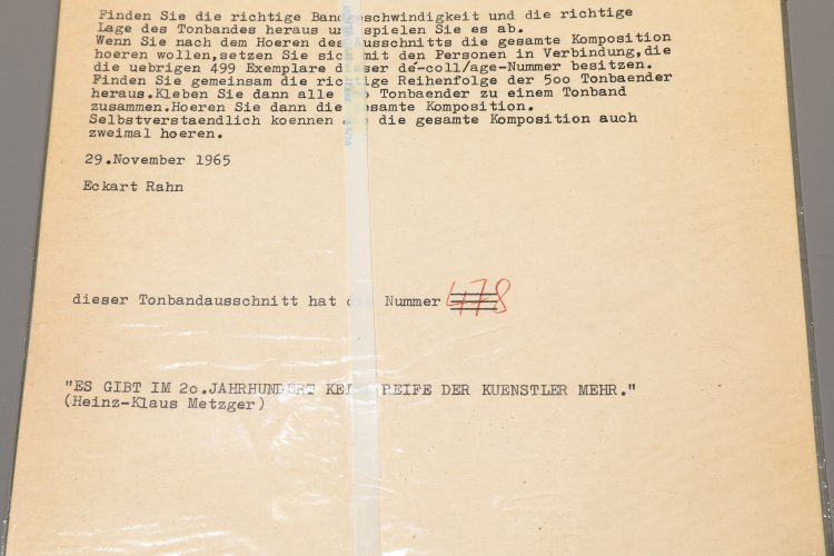Bild 8 zu Objekt, Joseph Beuys*, Mappe d&eacute;-coll/age 5, Zwei Fr&auml;ulein mit Leuchtendem Brot. 1966, K-13 236