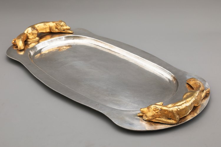 Hauptbild zu Objekt, Franco Lapini, Tray with foxes, K-13 37