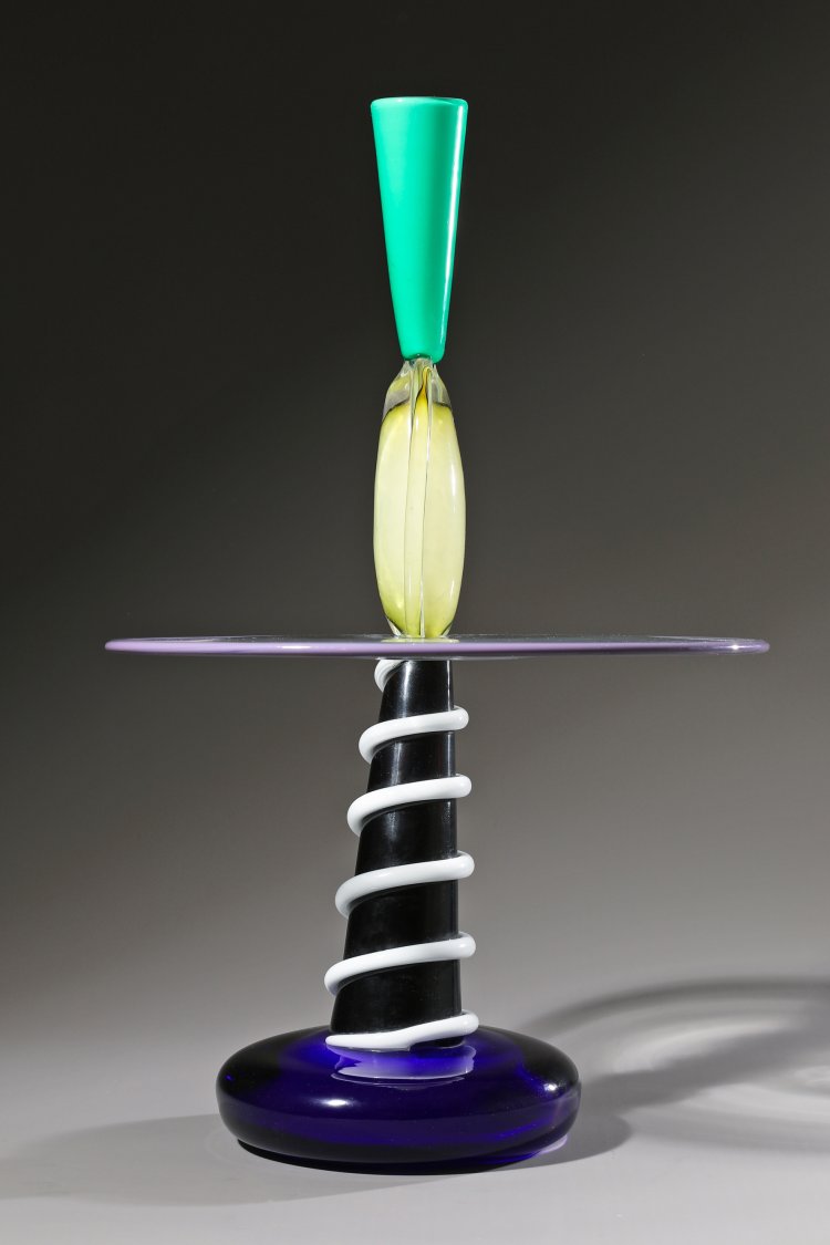 Bild 2 zu Objekt, Peter Shire, Vistosi. Pink Cigar, glass object. Ca. 1988. H. 50 cm, Vetreria Vistosi, Murano, K-13 476