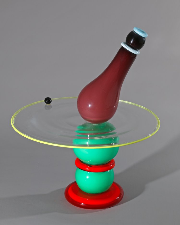 Hauptbild zu Objekt, Peter Shire, Vistosi. Glass object. Ca. 1988. H. 42 cm, Vetreria Vistosi, Murano, K-13 478