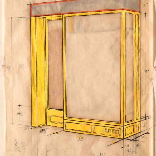 Christo*, Store Front (Mandarin Yellow). 1965