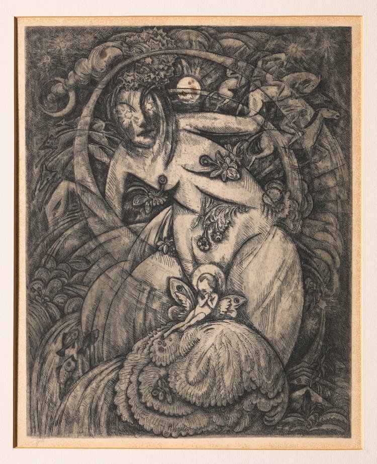 Hauptbild zu Objekt, Heinrich Vogeler, Werden. 1921. Aquatint etching, K-13 178