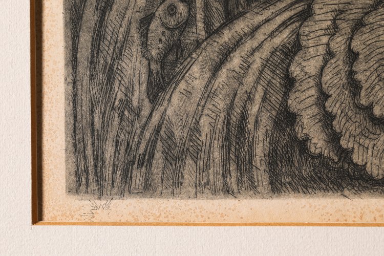 Bild 1 zu Objekt, Heinrich Vogeler, Werden. 1921. Aquatint etching, K-13 178