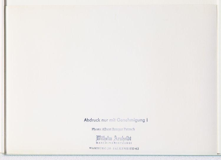Bild 5 zu Objekt, Albert Renger-Patzsch*, 3 Photographs, K-13 218