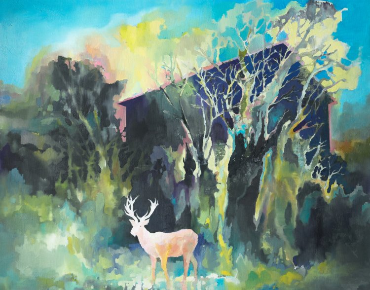 Hauptbild zu Objekt, Yim Young Ju, Untitled, 2008, Oil on canvas, Painting with deer, K-13 320
