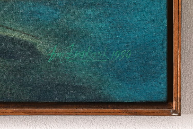 Bild 1 zu Objekt, Om Prakash Sharma, Space Field, 1990, Oil on canvas, K-13 324