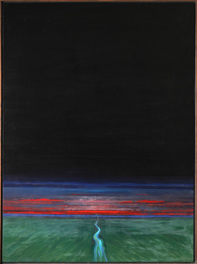 Hauptbild zu Objekt, Om Prakash Sharma, End of the Evening, 1991, Oil on canvas, K-13 325