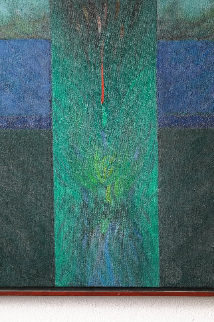 Bild 1 zu Objekt, Om Prakash Sharma, On the Top of the Clouds, 1991/ 1992, &Ouml;l/ Leinwand, 122 x 86,5 cm, K-13 326