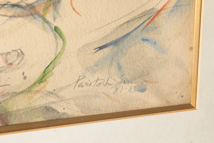 Bild 3 zu Objekt, Paritosh Sen, The Man with the Garlands, 1981-89, Acrylic as watercolor/paper, K-13 331