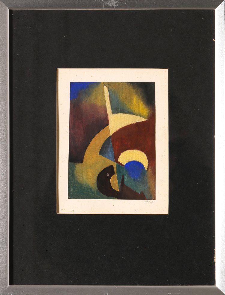 Bild 1 zu Objekt, Heinz Loew, Guache 1924, Gutachten von Egidio Marzona, K-13 182