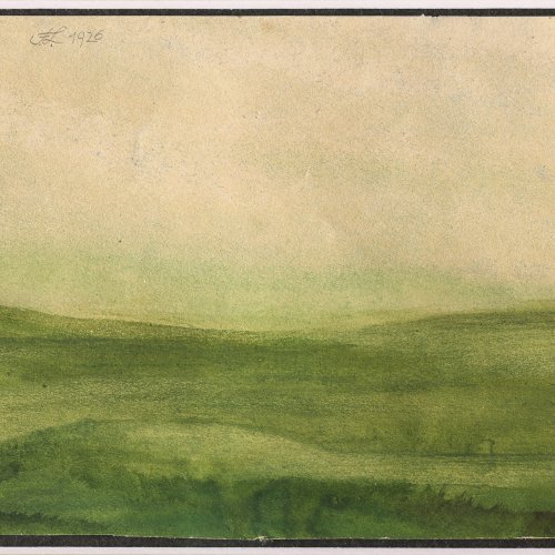 Franz Lenk*, Landschaft in Grün. 1926. Aquarell auf Papier