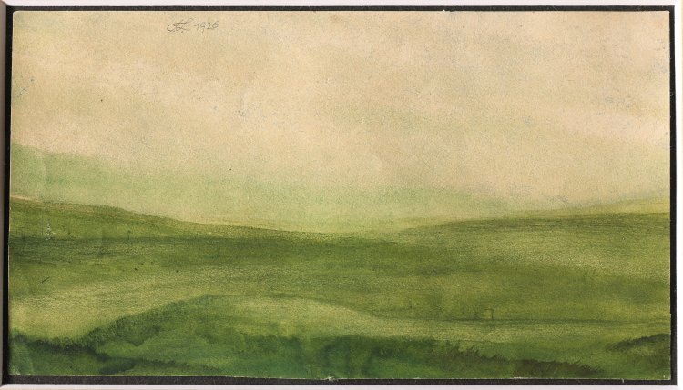 Hauptbild zu Objekt, Franz Lenk*, Landschaft in Gr&uuml;n. 1926. Watercolor on paper, K-13 189