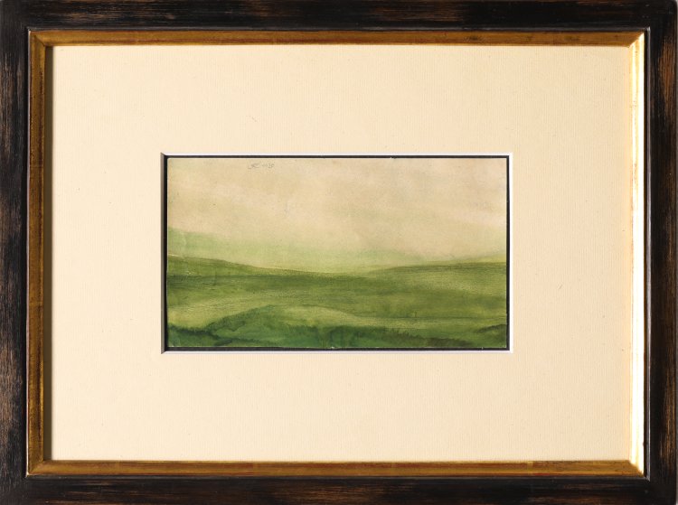 Bild 1 zu Objekt, Franz Lenk*, Landschaft in Gr&uuml;n. 1926. Watercolor on paper, K-13 189