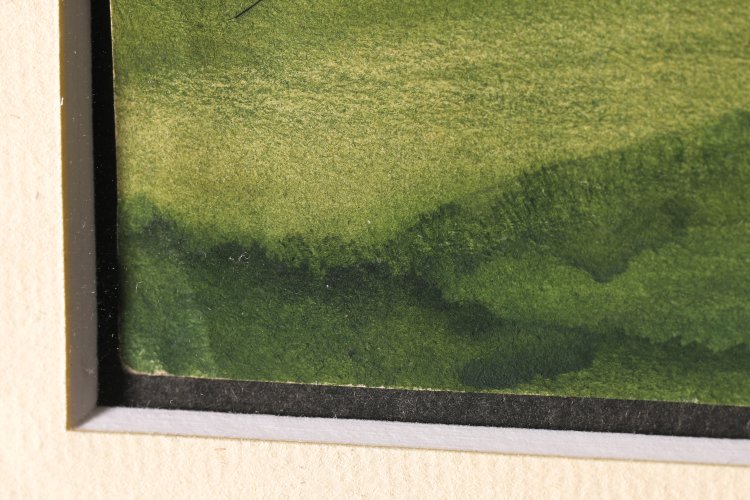 Bild 3 zu Objekt, Franz Lenk*, Landschaft in Gr&uuml;n. 1926. Watercolor on paper, K-13 189