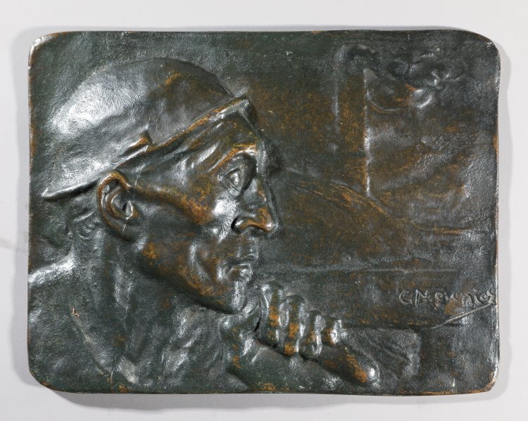 Hauptbild zu Objekt, Constantin Emile Meunier, Wandrelief, Le Mineur, um 1900, K-13 166