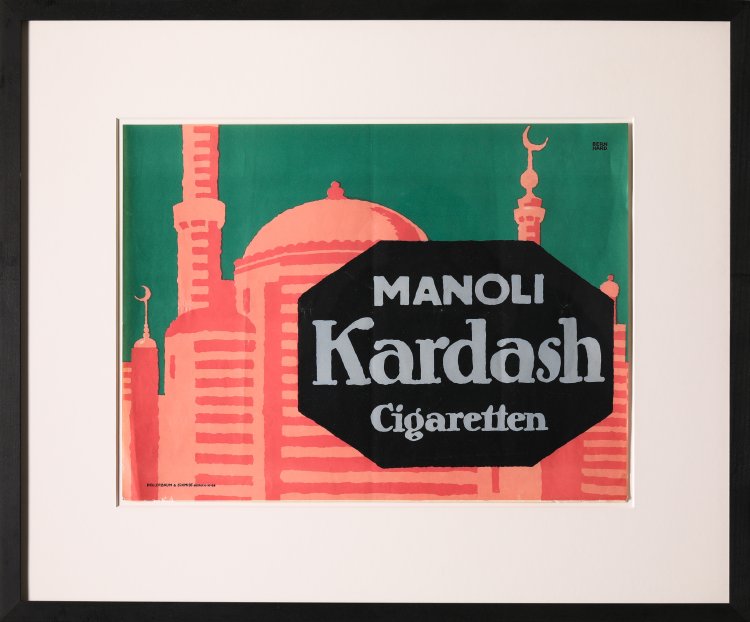 Bild 1 zu Objekt, Lucian Bernhard*, Poster Manoli Kardash Cigaretten, 1912, Berlin Hollerbaum & Schmidt, K-13 174