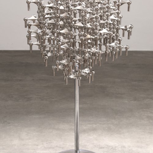 Caesar Stoffi & Fritz Nagel, large Space Age candlestick with a rare base