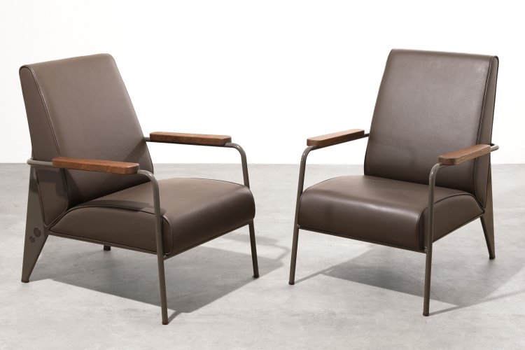 Hauptbild zu Objekt, Jean Prouv&eacute;, Vitra, 2 chairs, model Fauteuil de Salon Haut limited edition for G-STAR RAW, Vitra, K-13 382