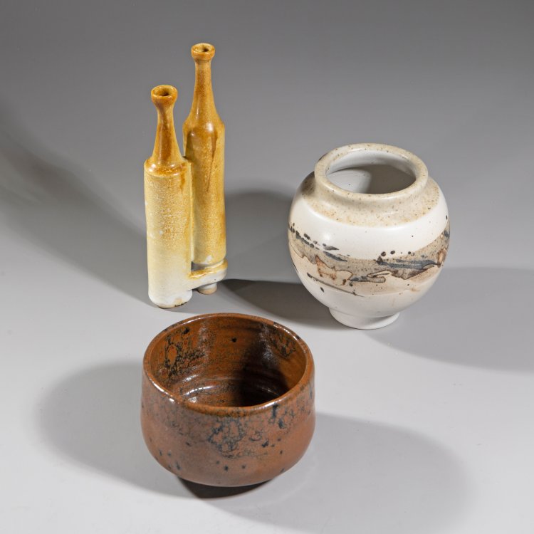 Hauptbild zu Objekt, 2 vases, a bowl, Bruno Asshoff,Ingeborg Asshoff,Antje Br&uuml;ggemann-Breckwoldt,Horst Kerstan, K-13O 1