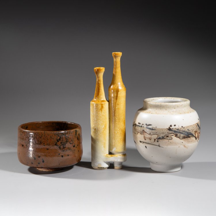 Bild 1 zu Objekt, 2 vases, a bowl, Bruno Asshoff,Ingeborg Asshoff,Antje Br&uuml;ggemann-Breckwoldt,Horst Kerstan, K-13O 1