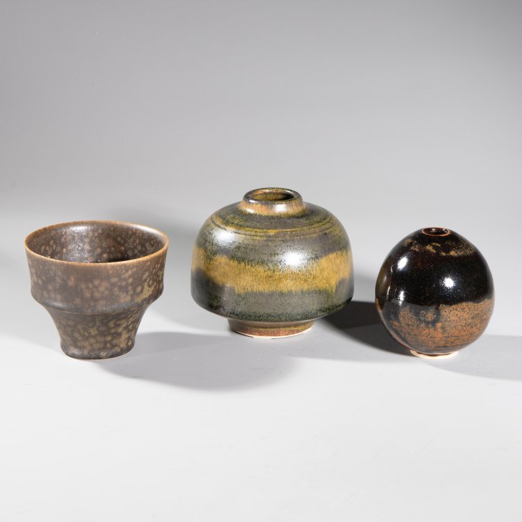 Hauptbild zu Objekt, 2 vases and 1 bowl, Hubert Griemert,Zenker Karthausen,Volker Ellwanger, K-13O 38