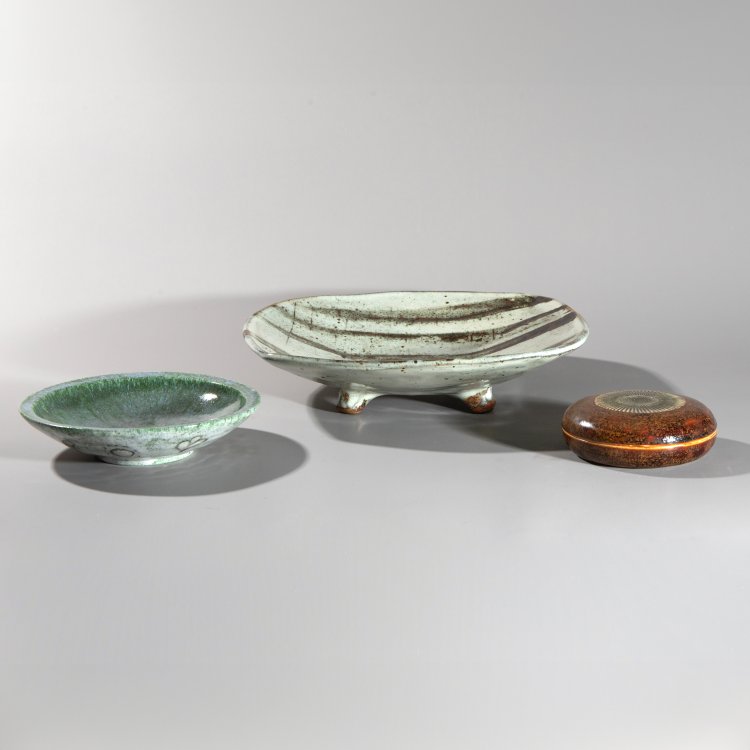 Bild 3 zu Objekt, 1 vase, 2 bowls, 1 lidded box, Colin Pearson,Frank Schillo,Luigi de Lerma,Heinz Dietz, K-13O 107