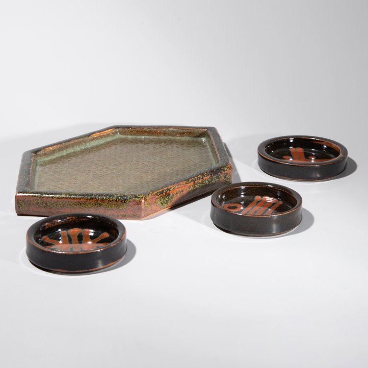 Bild 1 zu Objekt, Tray + 3 bowls, Horst Kerstan, K-13O 65