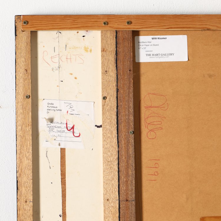 Bild 5 zu Objekt, Tryptichon Rotschwarzer Altar, 1991, Willi Kissmer*, K-14 338