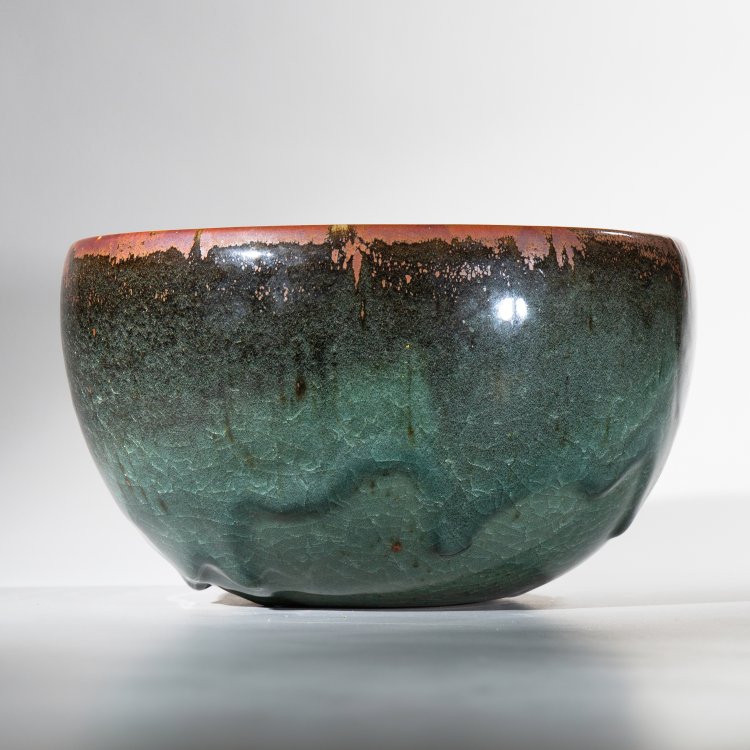 Bild 2 zu Objekt, Large bowl green brown, Horst Kerstan, K-13O 76