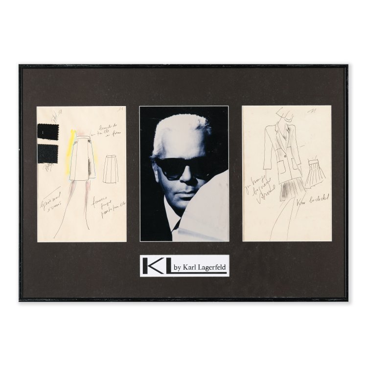 Hauptbild zu Objekt, 2 Figurinen + Foto, Karl Lagerfeld, K-14 321