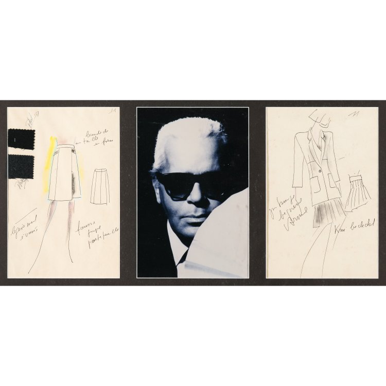 Bild 1 zu Objekt, 2 Figurinen + Foto, Karl Lagerfeld, K-14 321